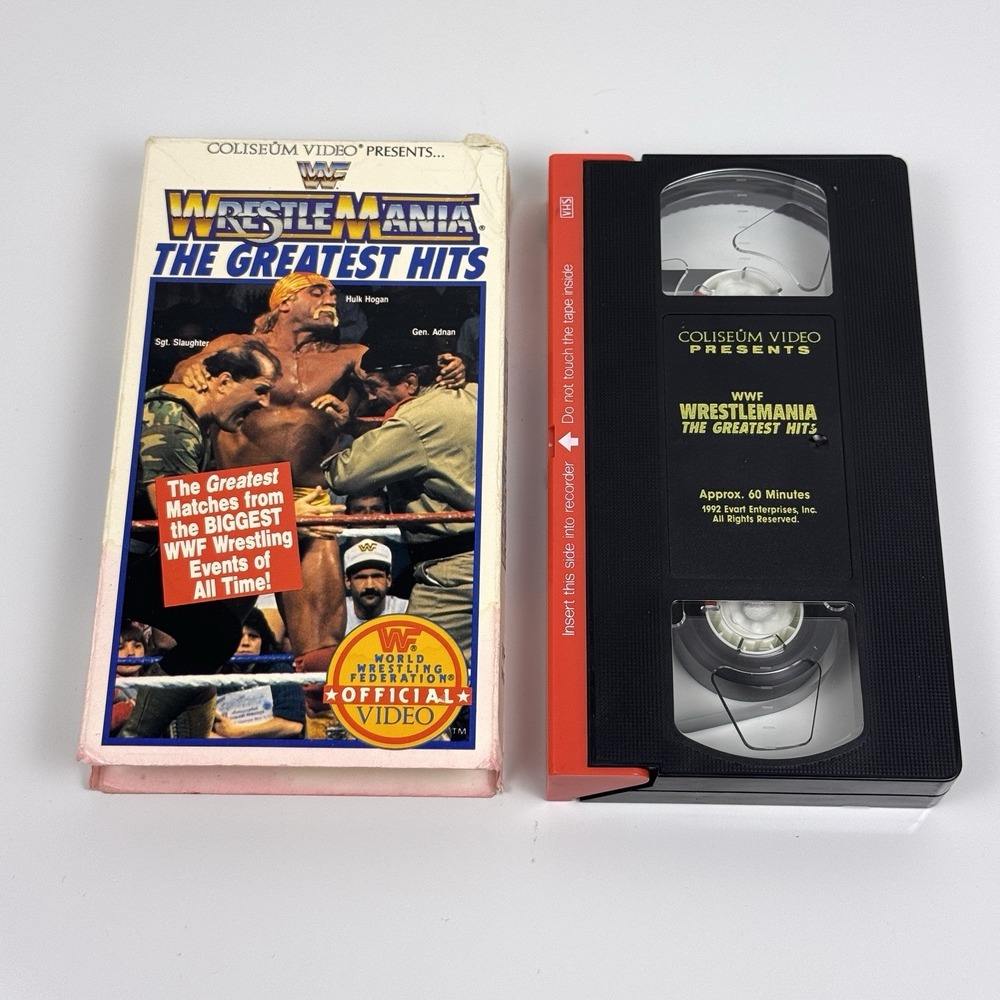WWF WrestleMania The Greatest Hits VHS Official Video Hulk Hogan, Macho Man Etc.